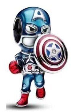 Marvel The Avengers Captain America Charm,Charms fit Pandora Bracelet Necklaces